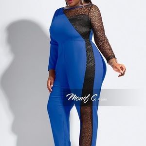 Monif C. Adriana Jumpsuit-Blue